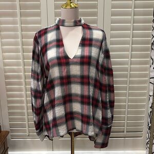 Zara long sleeve linen blouse